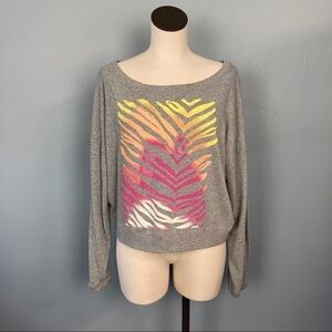 𝅺PINK Victoria’s Secret Cropped Zebra Sweatshirt